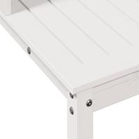 Oppottafel met schappen 82,5x50x109,5 cm massief grenenhout wit - thumbnail