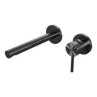 BRAUER Stripe Inbouw Wastafelmengkraan - rechte uitloop en rozetten - model A1 - gunmetal geborsteld PVD 5-GM-331 - thumbnail