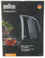 Waterkoker met ledverlichting Braun 533631 1,7 L Zwart Plastic 3000 W 1,7 L - thumbnail