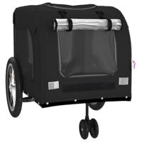 Hondenfietstrailer oxford stof en ijzer zwart - thumbnail