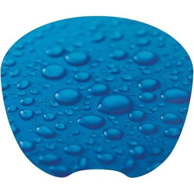 Q-CONNECT Muismat antislip regendruppels blauw