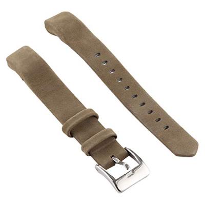 By Qubix - Lederen bandje Compatible met Fitbit Alta - Bruin - Compatible fitbit bandje