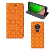 Motorola Moto G7 Play | Hoesje met Magneet | Batik Oranje - thumbnail