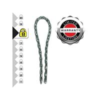 Masterlock Ketting, staal met vinyl, 10mm, 1,5m - 8020EURD 8020EURD - thumbnail