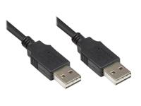 Good Connections Aansluitkabel USB 2.0 Mannelijk A naar Mannelijk A, Folie en Vlechtafscherming, Koperdraad zwart 5 m - thumbnail