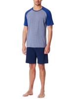 Schiesser Schiesser Heren Pyjama Short royal blue 183584 56/XXL - thumbnail