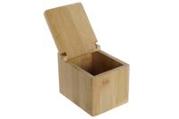 Zoutvaatje met deksel DKD Home Decor Natuurlijk Bamboe 10 x 13 x 10 cm - thumbnail