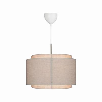 Hanglamp beige stof messing E27 DFTP Takai 45cm