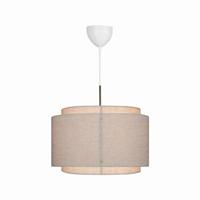 Hanglamp beige stof messing E27 DFTP Takai 45cm - thumbnail