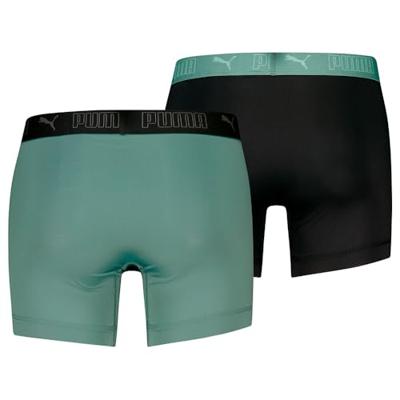 Puma Sport Microfiber Boxershorts Heren 2-Pack Groen/Zwart - Maat XL - Kleur: LichtgroenZwart | Soccerfanshop