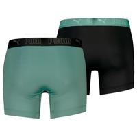 Puma Sport Microfiber Boxershorts Heren 2-Pack Groen/Zwart - Maat XL - Kleur: LichtgroenZwart | Soccerfanshop - thumbnail