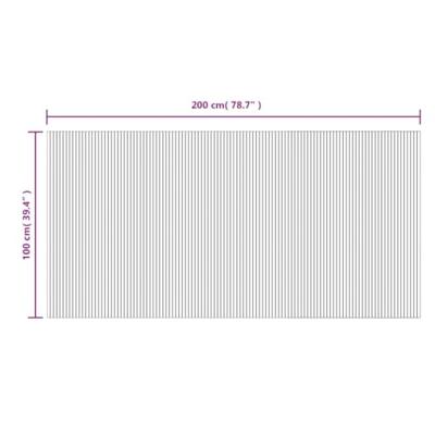 Vloerkleed rechthoekig 100x200 cm bamboe donkerbruin - thumbnail