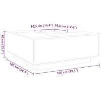 Salontafel 100x100x40 cm bewerkt hout sonoma eikenkleurig - thumbnail