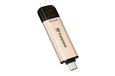 Transcend JetFlash 930C USB-stick 512 GB Goud TS512GJF930C USB-A 3.2 Gen 1, USB-C Transcend JetFlash 930C USB-stick 512 GB Goud TS512GJF930C USB-A 3.2 Gen 1, USB-C