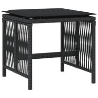 13-delige Tuinset met kussens poly rattan zwart - thumbnail