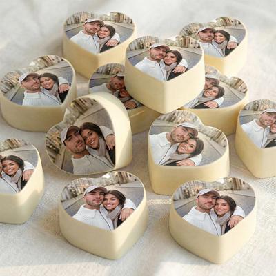 Chocolade Pralines - Hartjes met foto - Praliné - 12 stuks