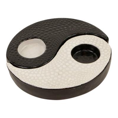 Waxinelichthouder Yin Yang Stippen Waxinelichthouder Yin Yang Stippen