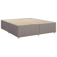 Boxspring met matras stof taupe 200x200 cm - thumbnail