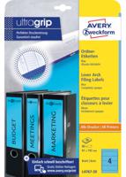 Rugetiket avery breed 61x192mm zelfklevend blauw - thumbnail