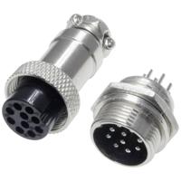 Pollin 453559 Ronde connector Bus, inbouw, Stekker Totaal aantal polen: 10 1 set(s) - thumbnail