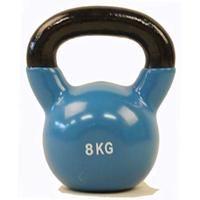 Kettlebell - Focus Fitness Vinyl - 8 kg - Geel - thumbnail