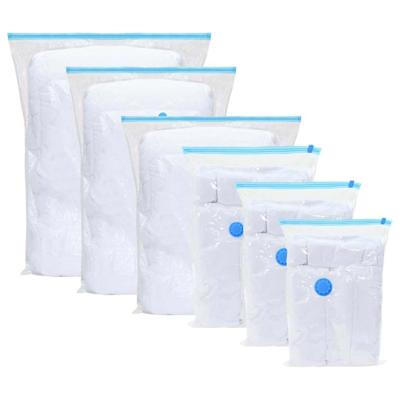 VidaXL Opslagzakken met opslag 20 pcs transparant en blauw 70 x 50 cm