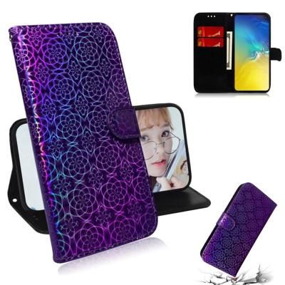 Voor Galaxy S10e effen kleur kleurrijke magnetische Buckle horizontale Flip PU lederen draagtas met houder & kaartsleuven & portemonnee & Lanyard (paa