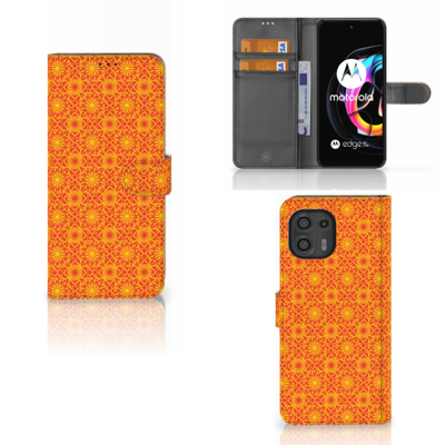 Motorola Edge 20 Lite | Telefoon Hoesje | Batik Oranje