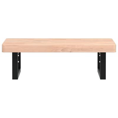 Badkamer wandschap staal en massief beukenhout