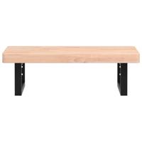 Badkamer wandschap staal en massief beukenhout - thumbnail