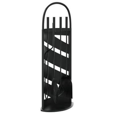 VidaXL 5-delige haardset 23x15x66 cm staal