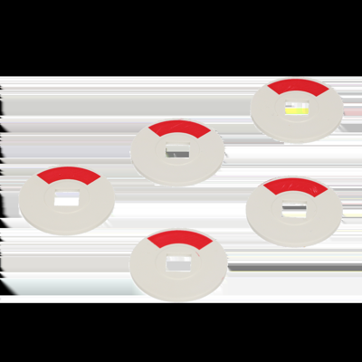 AMI Rood/Wit 5 Mm Vlak Stiftontsluiting 1/4 Rood Verpakt Per 5 - 900347