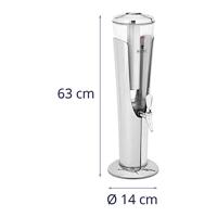 Royal Catering RCSD-4 Sapdispenser, 3 liter, koelsysteem met ledverlichting, drankdispenser, drankdispenser met tapkraan - thumbnail