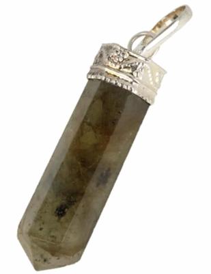 Verzilverde Labradoriet Punthanger Verzilverde Labradoriet Punthanger