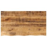 Tafelblad met natuurlijke rand 120x60x3,8 cm massief mangohout - thumbnail