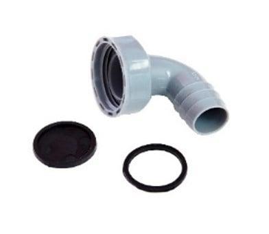 Kirchhoff ECO-SAVE kunststof apparaataansluiting 90°, grijs, 1"IT x 3/4" mondstuk - 98837909