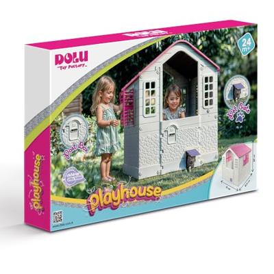 Dolu speelhuis wit/roze Dolu speelhuis wit/roze