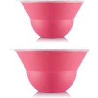 Set van 2 slakommen 3 l en 4,9 l met siliconen deksel - BODUM - Topee - Bubblegum - thumbnail