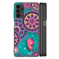 Samsung Galaxy A13 4G Leuk Telefoonhoesje Cirkels en Vlinders - thumbnail