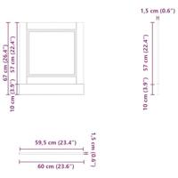 Vaatwaspaneel Porto 60x1,5x67 cm bewerkt hout sonoma eikenkleur - thumbnail