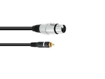 OMNITRONIC Adapter Cable RCA/XLR(F) 2m bk