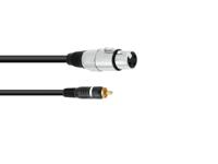 OMNITRONIC Adapter Cable RCA/XLR(F) 2m bk - thumbnail