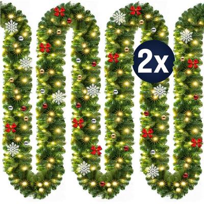 Kerstguirlande , slinger, kerstslinger 5mtr 80xLED -in/outdoor - inclusief - versiering