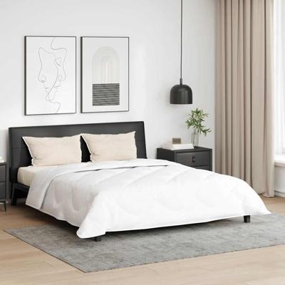 VidaXL Dekbed met kussen 3 pcs wit microvezel