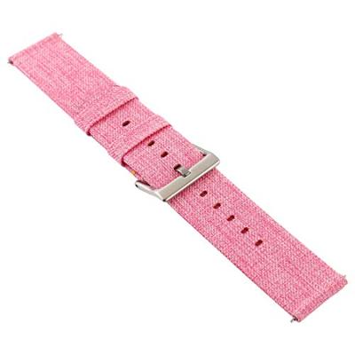 Canvas nylon bandje Fitbit Versa 1 / 2 & Lite - Roze