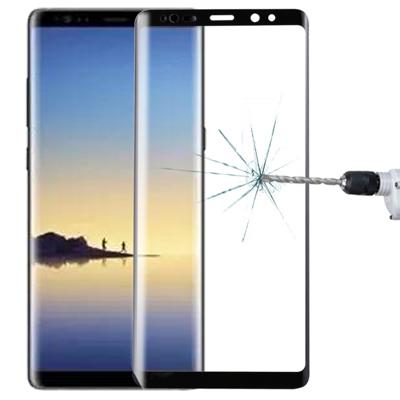 Voor Galaxy Note 8 0.3 mm 9H oppervlaktehardheid 3D gebogen zeefdruk volledige scherm getemperd glas scherm Protector(Black)
