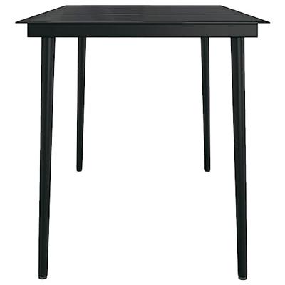 5-delige Tuinset met kussens zwart