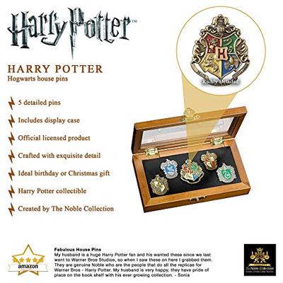 Noble Collection Harry Potter: Hogwarts House Crest Pin Set decoratie - thumbnail