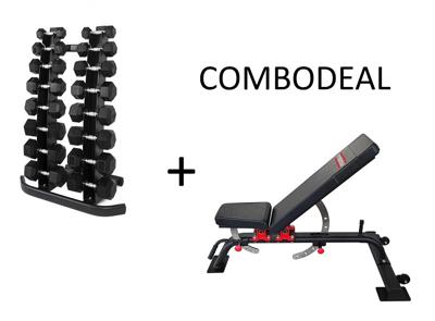PT Essentials HD Tower + Dumbbells + PRO Bench Combodeal
