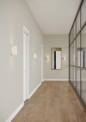 Wandlamp zwart vierkant &apos;Curtiz&apos; zwart 3-stap dimmer 4.5W